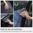 Greenfound Microfiber Cleaning Cloth Roll -80 Pack, 11.5x11.5, Tear Away Towels, Reusable and Washable Rags, Grey