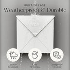 NACH Chicago White Extra Large Mailbox, Rust Resistant Large Mailboxes for Outside Wall Mount, Large Metal Mailbox, Wall Mount Mailbox, Extra Large Capacity Mailbox, 12 x 12 x 4.8 inches, MB-6301WT