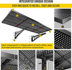 2-Pack 1.64x4ft Adjustable Garage Wall Shelving 560lbs Load Capacity Heavy Duty Wall Mounted Storage Shelf Metal Floating Shelves for Garage(Black)