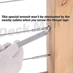 30Pairs Left&Right Handed Thread Lag Screws for 1/8" Decking Cable Railing Kit/Hardware, Non-Turnbuckle System, Silver