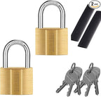 81/40-2P Brass Keyed Padlock (Keyed Alike, Waterproof, Solid Brass Lock) for Sheds, Storage Unit, School, Gym Locker, Fence, Toolbox, Hasp, Storage - 1-9/16 in. (40 mm) *2