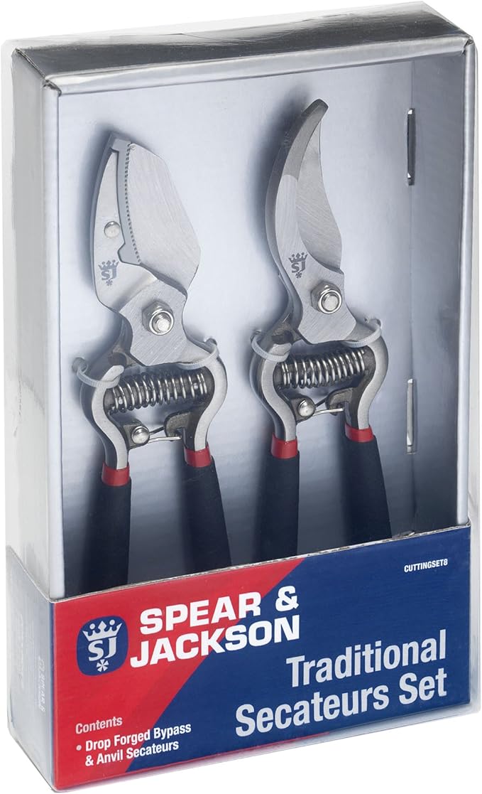Spear & Jackson CUTTINGSET8 Traditional Bypass & Anvil Pruner/Secateur Set