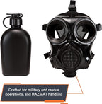 MIRA SAFETY M CBRN Full Face Reusable Respirator-Mask Gas Mask (CM-7M Mask WITH Drinking System)