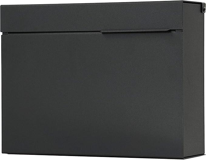 Vsons Modern Design Mailbox, Wall-Mount Mailbox Vsons Design Mitch B (Aluminum Black Powder Coated) (Black)