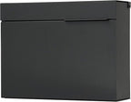 Vsons Modern Design Mailbox, Wall-Mount Mailbox Vsons Design Mitch B (Aluminum Black Powder Coated) (Black)
