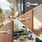 Orger 2 Pack Brushed Nickel Dummy Door Handle Lever One Side Non-Turning Dummy Door, Pantry Closet Door Lock Non-Functioning Dummy Door Handle