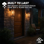 OHLECTRIC T9 LED Tubular Bulbs (4-Pack) 5W (40W Equivalent) 11" Clear Tubular Bulb 400 Lumens, 3000K Soft White, E26 Medium Base, Dimmable, Wet Rated, Filament Style, Replacement for Bulbrite 776946