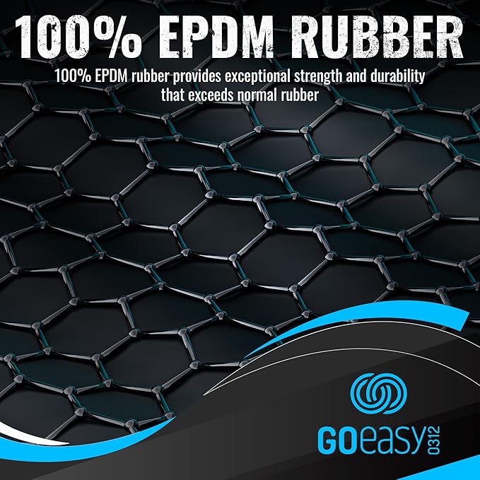 GOEASY0312 Rubber Bungee Cords with Hooks - Heavy Duty Max Stretch 1.8X & Over 180 LBS Load, 100% EPDM Bungee Straps, 10", 15", 21", 31" (10 Pack) for Cargo, Trucks & Outdoor Extreme Weather Use