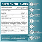 Probiotics for Women-Men Digestive Health with 120 Billion Probiotics, Prebiotics and Probiotics for Women-Men, Digestive Enzymes, Nutrient Absorption, Immune Support, 90 Veggie Caps (45 Days Supply)