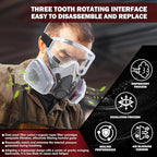 Respirator Mask with Filters - Reusable Respirators for Asbestos, Fume, Painting, Sanding, Resin, Polishing and Dust