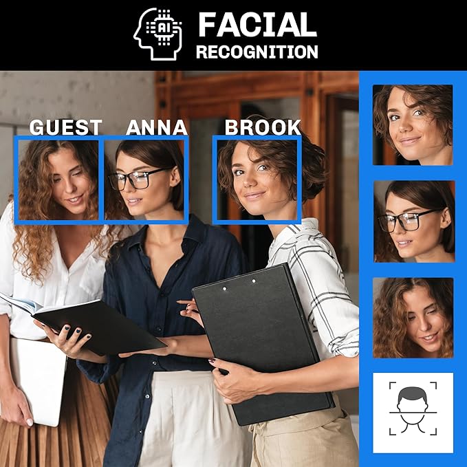 GW Security 16 Channel 12MP NVR UltraHD 4K Face Recognition/Human/Cars Detection PoE Security Camera System with 16 x 8MP Waterproof Microphone 130° Wide Angle Outdoor Indoor Dome Cameras (Black)