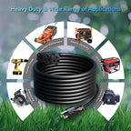 K KASONIC - 50 Ft Extension Cord with 3 Outlets, UL Listed 16/3 SJTW 3-Wire Grounded, 13A 125V 1625W for Indoor/Outdoor Use - Black