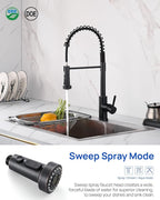 J-HVA Pull Down Kitchen Faucet Sprayer Head Replacement Part with Adapters, 3 Function Pull Out Sink Sprayer Replacement Nozzle, Kitchen Faucet Head Hose Spray Tap Spout, Oil Rubbed Bronze