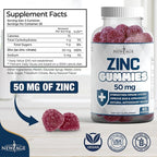 NEW AGE Zinc Gummies - 50mg High Immune Booster Zinc Supplement, Immune Defense, Powerful Natural Antioxidant, Non-GMO 180 Count (Pack of 3)