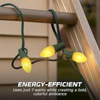 OHLECTRIC Night Light Bulbs (24-Pack – Yellow), 7 Watt Mini Bulbs – E12 Candelabra Base, Non-Dimmable, 120 Volts – C7 Night Light Lamp Replacement Bulb for Salt Lamps, Window Candles, Holiday Decor