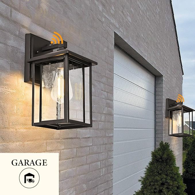 Outdoor Wall Lights Dusk to Dawn Porch Lights Outdoor Wall Sconce Dusk to Dawn Porch Light Fixture Aluminum Waterproof Farmhouse Sconces for Outside Patio House 2 Pack