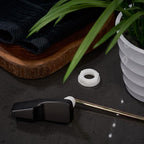 Qualihome Mansfield Toilet Handle Replacement Black, Front Mount Toilet Tank Lever Flush Handle (Black/Bronze)