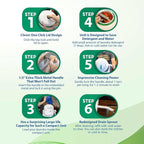 WonderWash Portable Washing Machine for Apartment & Tiny Spaces - Manual Hand Clothes Washer with Retro Design - Clean Laundry Anywhere with Our Countertop, Non-Electric, Small Washer - Blue