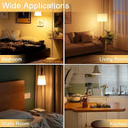 E26 Edison Bulbs 60Watt, Dimmable A19 LED Bulb, 800 Lumens High Brightness 2700K Warm White, C80+ CRI Vintage Light Bulbs, Clear Glass, 6 Pack