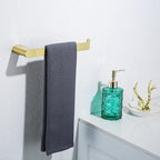 RANDOM Brushed Gold Towel Bar Set 5 Piece Bathroom Hardware Set Include 9.8/23.6 Inch Towel Holder Toilet Paper Holder and 2 Towel Hooks Stainless Steel Bathroom Accessories Kit Wall Mount