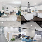 Lepro 6 Pack 6 Inch LED Recessed Ceiling Light with Junction Box, 5000 Kelvin Daylight Wafer Ultra-Thin, 1050 Lumen Dimmable Retrofit Downlight, 12 watt Eqv. 100 watt, ETL, Energy Star & FCC Certified