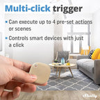 Shelly Blu Button Tough Mocha | Bluetooth-Operated Multi-click Action and Scenes Activation Button | Versatile Control | Home Automation | IP54 Waterproof | Highly resilient | Broad range