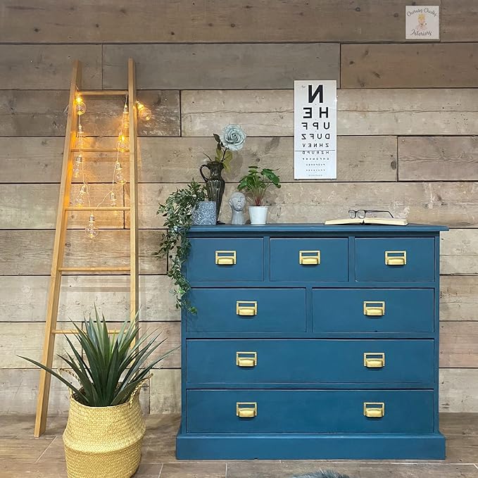 Dixie Belle Paint Company Chalk Finish Furniture Paint - Antebellum Blue (16oz) - Matte Dark Teal Chic Chalk Mineral DIY Furniture Paint