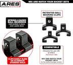 ARES 70087-3-Piece Aluminum Socket Organizer - 1/4-Inch, 3/8-Inch, and 1/2-Inch Drive Rails Hold 48 Sockets and Keep Your Tool Box Organized