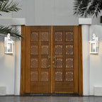 Darkaway Outdoor Lights Fixtures Wall Mount, Outdoor Wall Sconce with Seeded Glass Waterproof Outside Exterior Lights Fixture for House, Front Porch, Patio (2 Pack, White)