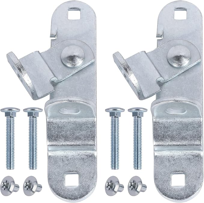 GDW Cargo Trailer Door Latch Hasp Keeper for Ramp Padlock Race Bar Lock Handle Enclosed Car Hauler (‎Trailer Door Hasp 2pack +Screws 4+Nuts 4)