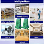 6 Pack Heavy Loop End Cotton String Mop Head Heavy Duty Mop Head Commercial Refills Mop Head Replacement for Home Industrial Commercial Floor Cleaning(Green, Blue)