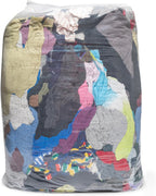 Buffalo Industries (10085PB) Recycled Multicolored T-Shirt Cloth Rags, 50 lb. bag, All-Purpose Rag for Cleaning, Paint Spills and Cleanup, Staining, Polishing, Dusting, Made from Recycled Materials