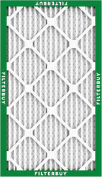 Filterbuy 12x20x1 Air Filter MERV 8 (MPR 700) Dust Defense Replacement (6-Pack), Electrostatic Pleated HVAC AC Furnace Filters, Made in USA (Actual Size: 11.50 x 19.50 x 0.75)