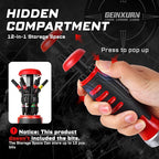 42Pcs Tools Set Packaged with Heavy-duty Tool Box, Include Screwdriver Bits, Bit Holder, Sockets, Socket Adapter, Step Drill, Socket Driver and Ratchets Screwdriver for Home Repairs