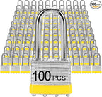 Padlocks with Same Key, LQYN 100 Pcs Laminated Keyed Padlock (1-9/16", 40mm), Keyed Alike Locks, Long Shackle, for Storage Locker, Hasp Latch, Toolbox, Sheds