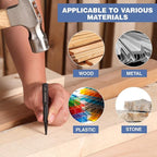 WORKPRO 4-Piece Nail Punch and Center Punch Set, Hardened Cr-V Steel with Knurled Grip,1/32", 1/16", 3/32" Nail Setter & 1/32" Center Punch Tool