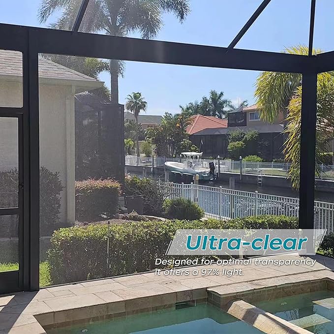 36" x100' Screen Door Replacement Stainless Steel Window Screen Ultra Clear Window Screen Mesh High Light Transmission Suitable for Windows Courtyards Patio Porch Pool