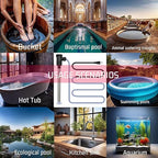 240V 3500W Immersion Water Heater for Pool & Hot Tub – Portable Electric Submersible Heater with Auto Shut-Off, and WiFi Timer for Swimming pool, Bathtub, Above Ground Pool and Inground pool