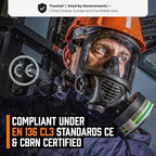 MIRA SAFETY M Certified CBRN Full Face Gas Mask Reusable Respirator Professional Grade (CM-6M Mask WITH Drinking System), 2 Piece Set