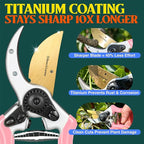 Haus & Garten ClassicPRO 8.5" Premium Titanium Bypass Garden Shears - Use as Pruners, Pruning Shears for Gardening, Hand Pruners, Handheld Garden Clippers, Scissors for Women