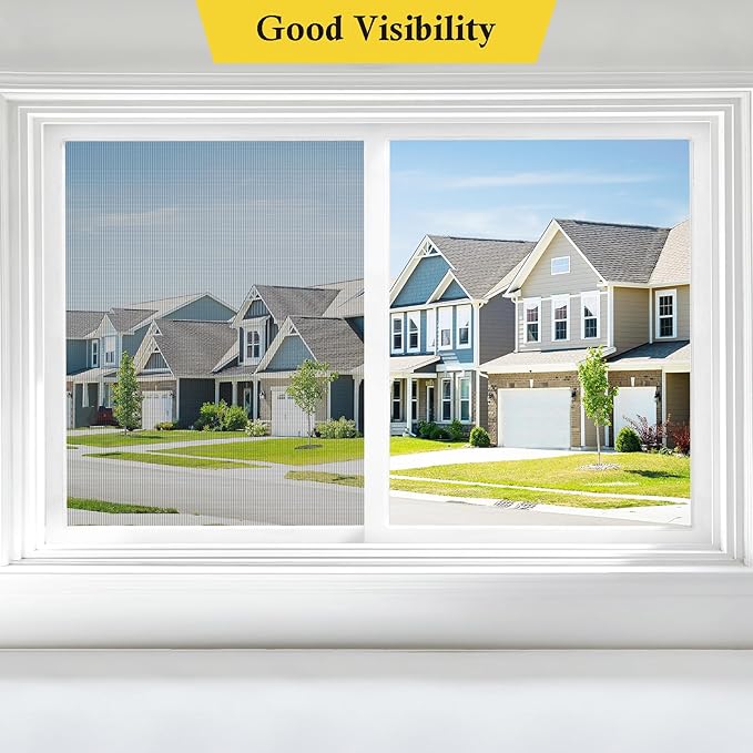 fowong 304 Stainless Steel Mesh Window Screen Roll, Black 35INx10FT Window Screen Replacement, Durable Metal Wire Mesh for Door, Patio, Porch, DIY, Easy to Cut and Install (20 x 22 Mesh)