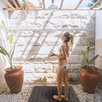 Goovilla Plastic Interlocking Deck Tiles, 27 Pack Outdoor Patio Flooring, 12"x12" Interlocking Decking Tile Outdoor All Weather Use, Waterproof Patio Paver for Pool Balcony Backyard Porch, Dark Coffee