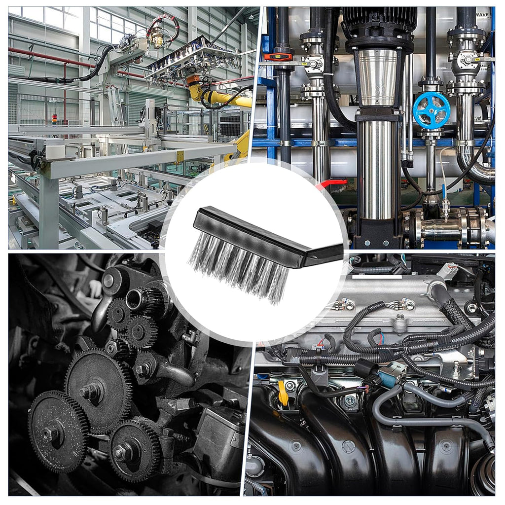 Jeffbaubl 30 Pieces Mini Wire Brush,6.7 Inch Stainless Steel Scratch Brushes,Wire Bristles Brush,Curved Handle Masonry Brushes Wire Bristle for Cleaning Welding Slag and Rust