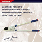 Spear & Jackson 8290RS Razorsharp Heavy Duty Telescopic Ratchet Anvil Loppers, Multicoloured
