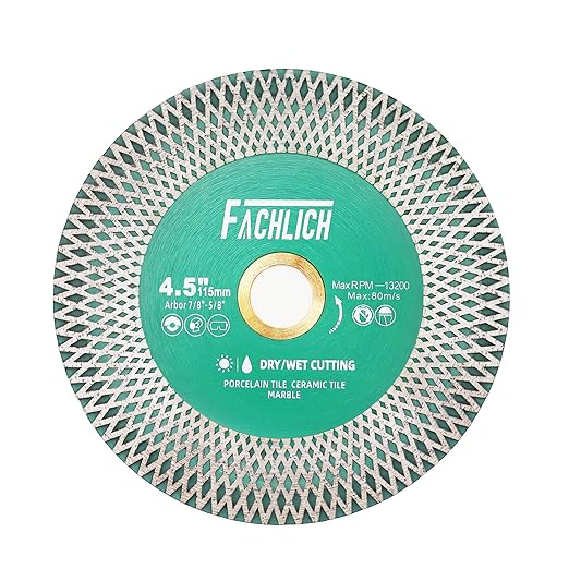 Tile Saw Blade 4-1/2" Diamond Blade 115mm for Cutting and Grinding Ceramic Tile Porcelain Marble Granite