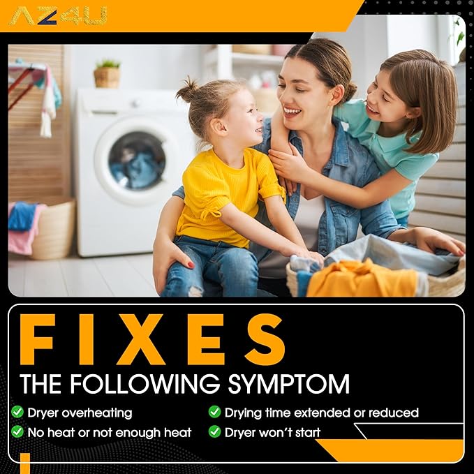 For Whirlpool LER5620KQ1 LER4634JQ1 LER4634PQ0 LER7646EQ2 LER3624EQ1 LER4634EQ2 LER8858EQ1 WED5300VW0 WED4800XQ3 WED5100VQ0 LER4634EQ0 LER4634JT0 LER3624EQ0 Replaces Thermostat And Thermal Fuse