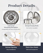 EAPUDUN Bathroom Light Fixtures Over Mirror, 1-Light Brushed Nickel Wall Sconces, Modern Vanity Light Porch Lamp, Hallway,Bedroom, Living Room Lighting Fixtures