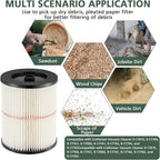 9-17816 Red Stripe Vacuum Cartridge Filter Replacement Compatible with Craftsman Wet/Dry 5/6/8/12/16/32 Gallon and Larger(2 Pack)