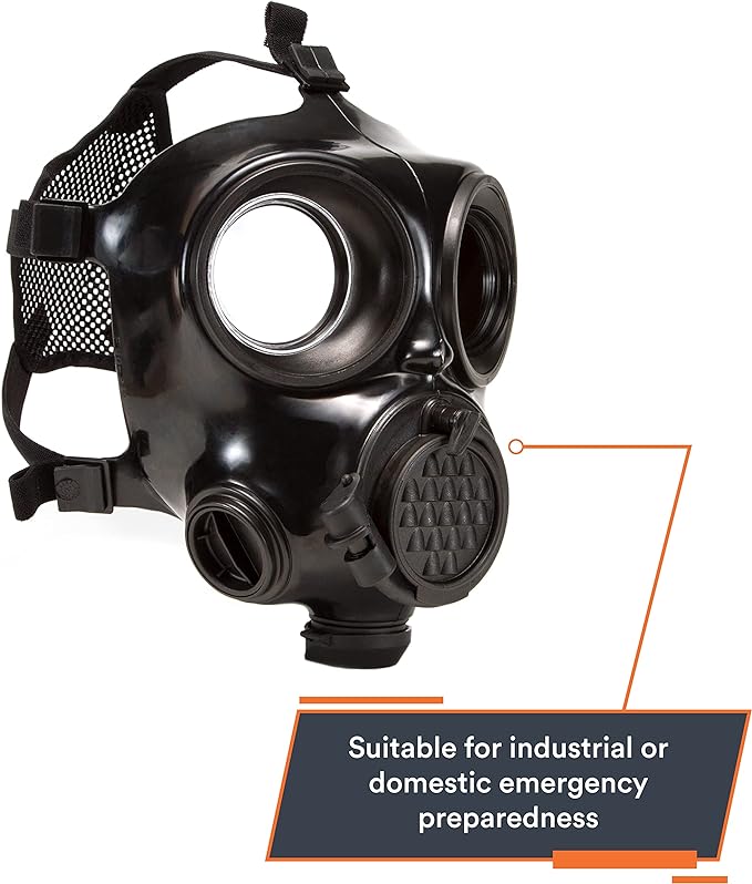 MIRA SAFETY M Full Face Respirator Mask - CBRN Gas Mask, Chemical Respirator CM-7M (Large)