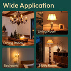 ALAMPEVER LED Chandelier Light Bulbs 40 Watt, B11 Candelabra LED Light Bulb, Dimmable E26 Led Bulbs 2200K Warm White, Amber Glass, 330LM, 6 Pack